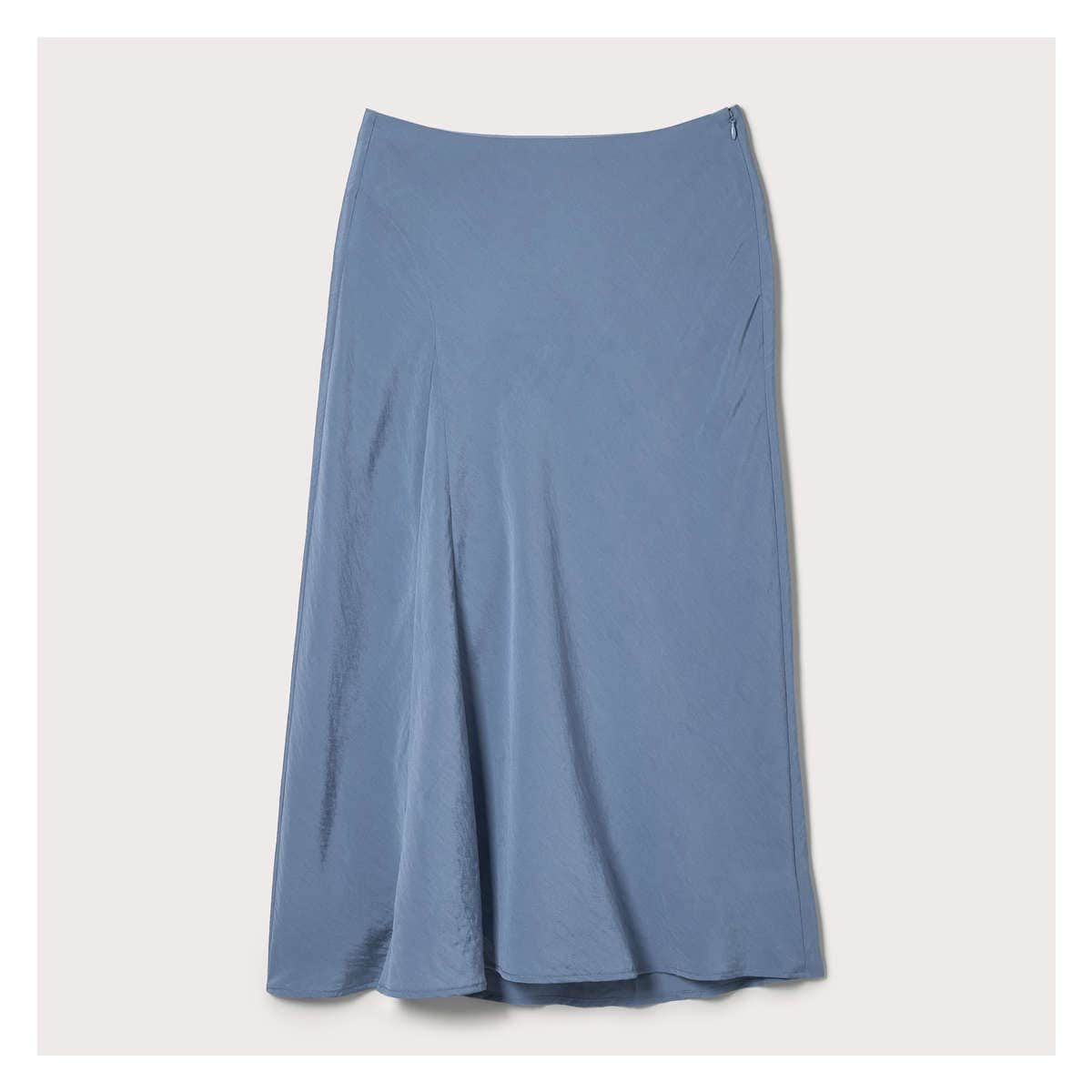 Midi Slip Skirt in Pastel Blue from Joe Fresh